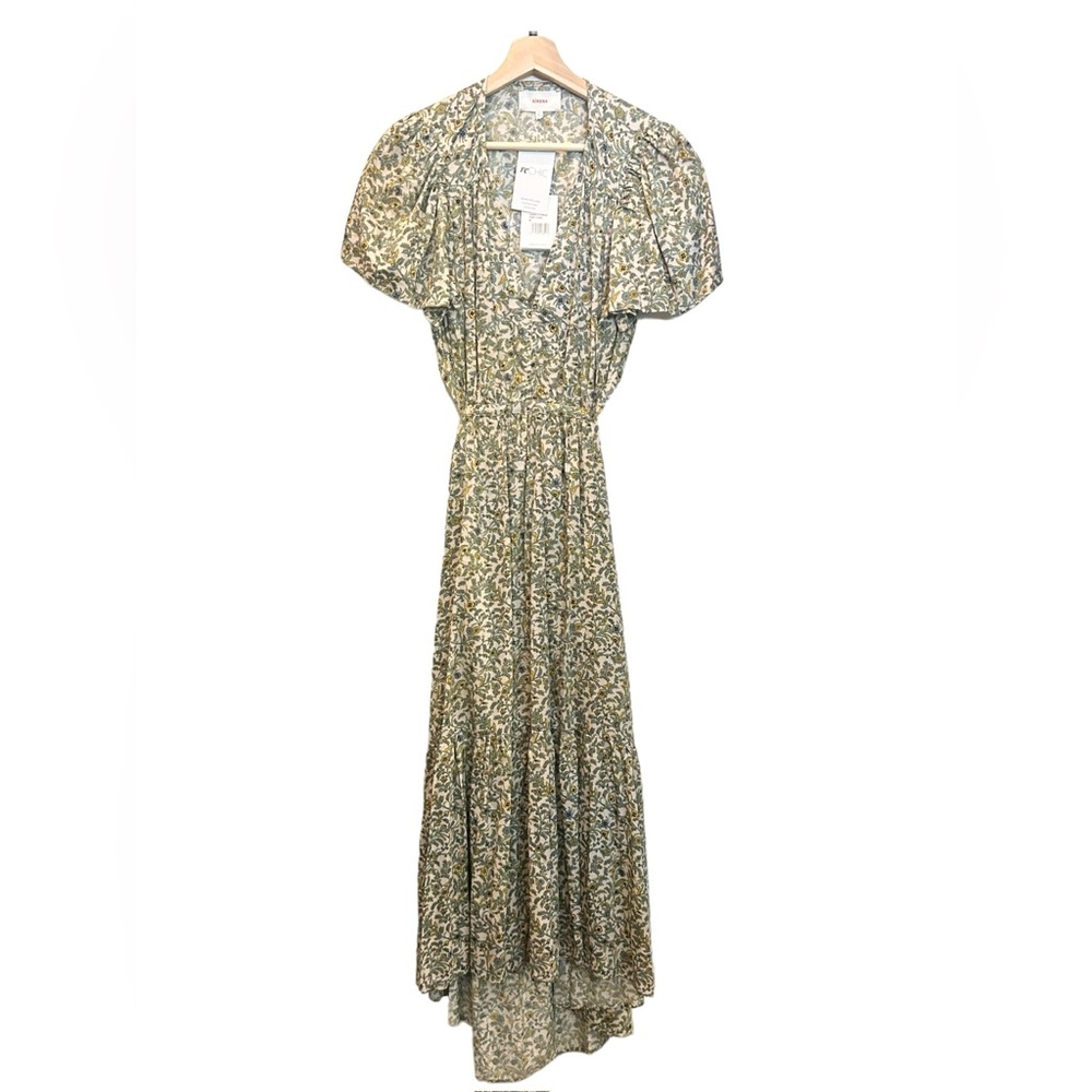 NWT XiRENA Gabrielle Cotton Bella Flora Back Cut-Out Midi Dress, Size M - Picture 3 of 9
